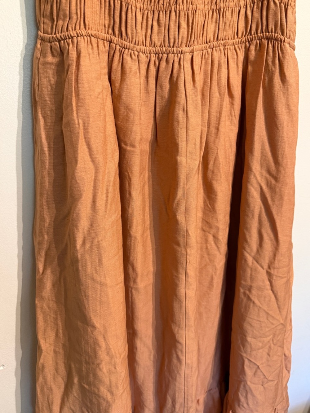 Blu Pepper Ruffled Smocked Maxi Dress - Muted Orange - Picture 6 of 8